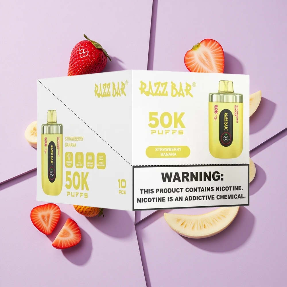 Truskawka Banan Razz Bar 50K Puffs 50000 Zaciągnięć Type-C Poland vape wholesale