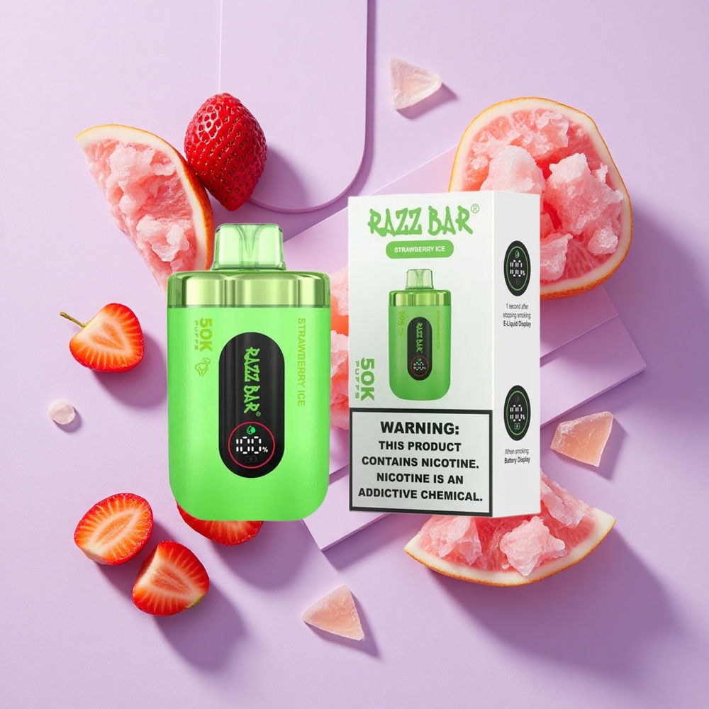 Truskawkowo-Lodowa Razz Bar 50K Puffs 50000 Zaciągnięć Poland vape wholesale