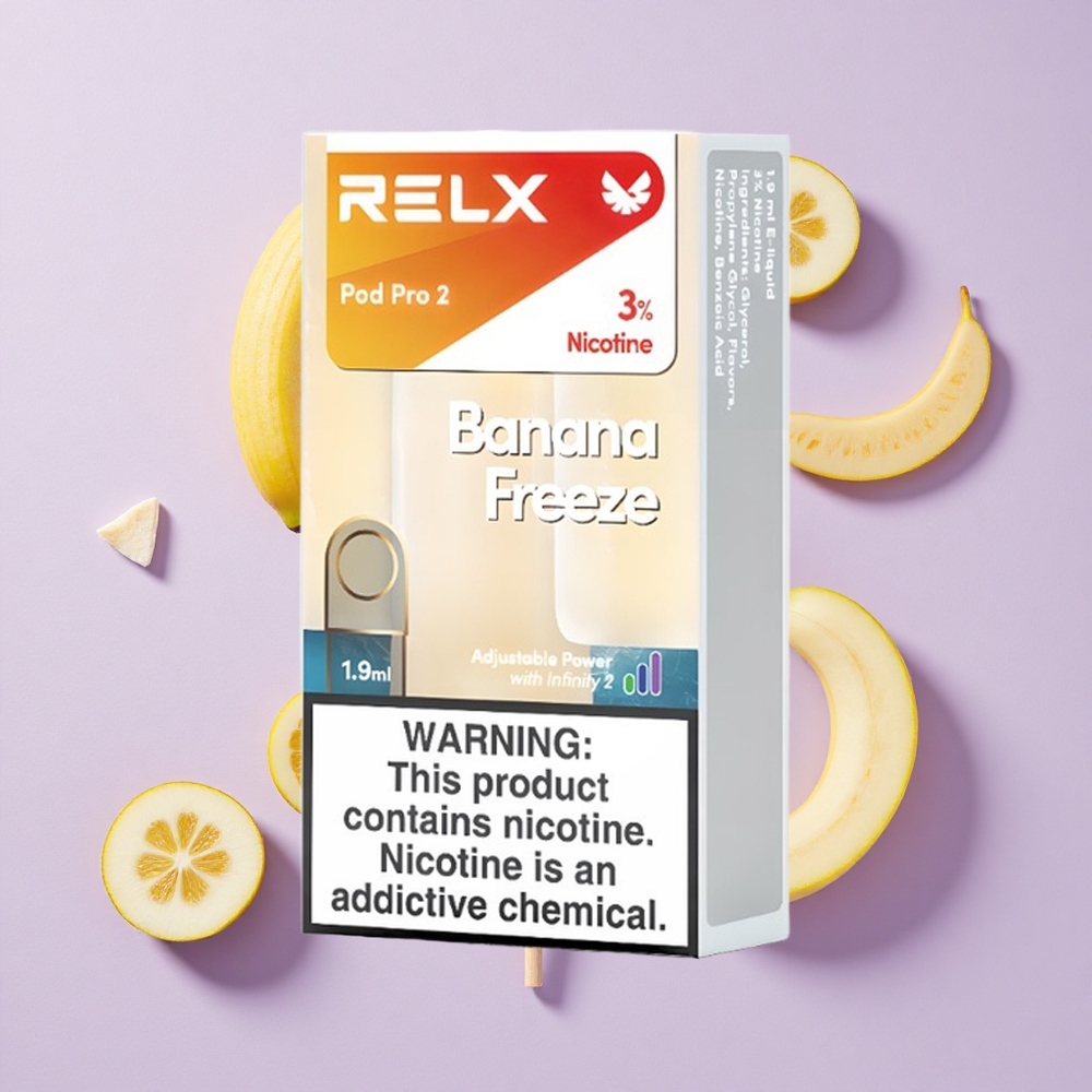 Banana Mrożony RELX Pod Pro 2 600 Puffs 3% Nikotyny Poland vape wholesale