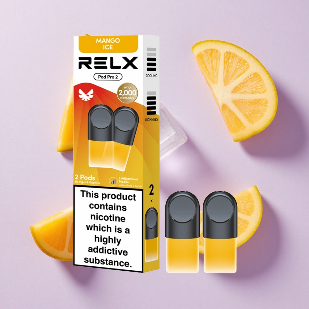 Mango Lód RELX Pod Pro 2 600 Puffs 1.8% Nikotyny Poland vape wholesale