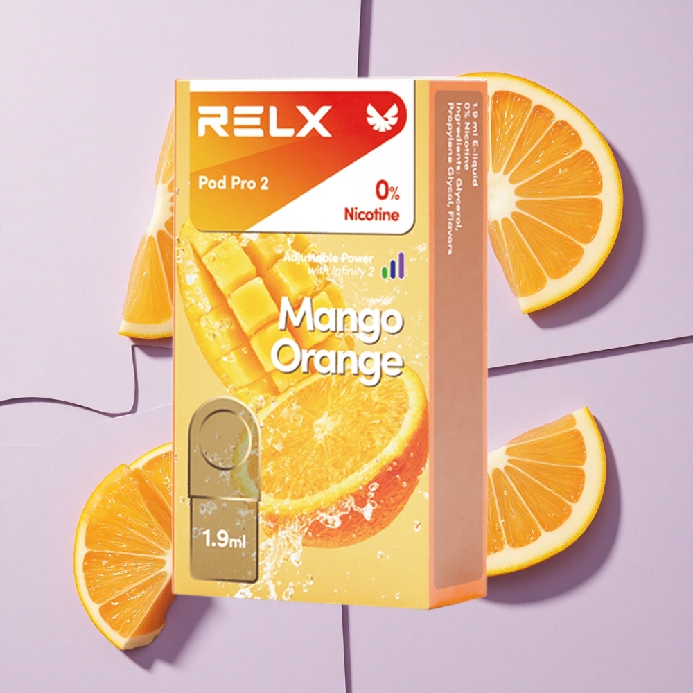 Mango Pomarańcza RELX Pod Pro 2 600 Pustek Eco Mode Poland vape wholesale
