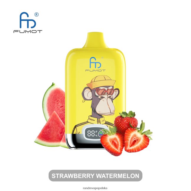 Fumot Original RandM Digital Box Urządzenie do waporyzacji z baterią i wyświetlaczem cieczy o pojemności 12000 624VFR12 mango na lodzie - RandM Vape Polska