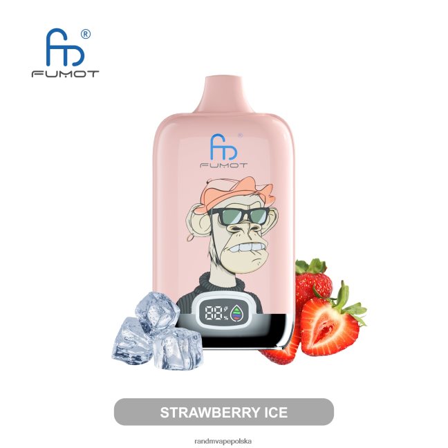 Fumot Original RandM Digital Box Urządzenie do waporyzacji z baterią i wyświetlaczem cieczy o pojemności 12000 624VFR12 mango na lodzie - RandM Vape Polska