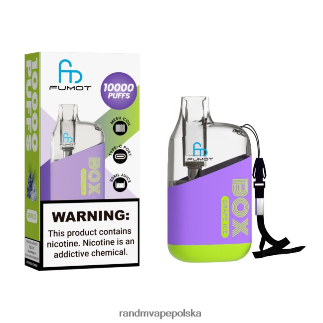 Fumot Original RandM Tornado Box 10000 urządzenie do waporyzacji z kontrolą przepływu powietrza 1 szt 624VFR89 lód winogronowy - RandM Tornado Cena