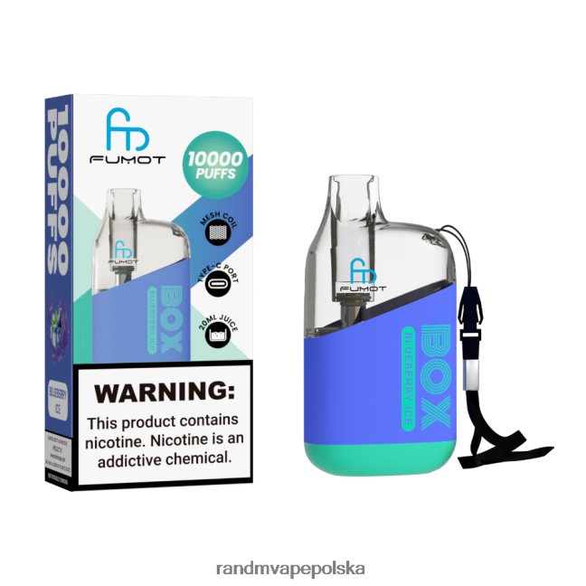 Fumot Original RandM Tornado Box 10000 urządzenie do waporyzacji z kontrolą przepływu powietrza 1 szt 624VFR91 lód jagodowy - RandM Vape Online