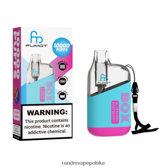 Fumot Original RandM Tornado Box 10000 urządzenie do waporyzacji z kontrolą przepływu powietrza 1 szt 624VFR95 jagoda malina - RandM Vape Warszawa