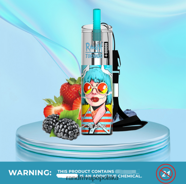 RandM Tornado 10000 plus urządzenie do waporyzacji z kontrolą przepływu powietrza 1 szt 624VFR76 lód winogronowy - RandM Disposable Vape