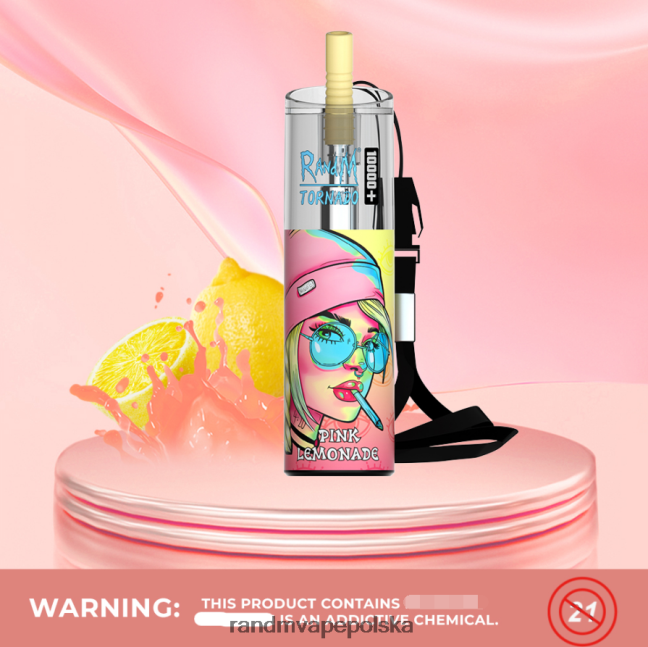 RandM Tornado 10000 plus urządzenie do waporyzacji z kontrolą przepływu powietrza 1 szt 624VFR76 lód winogronowy - RandM Disposable Vape