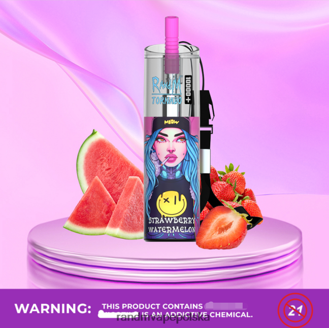 RandM Tornado 10000 plus urządzenie do waporyzacji z kontrolą przepływu powietrza 1 szt 624VFR85 brzoskwiniowe mango - RandM Vape Warszawa