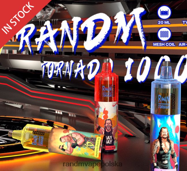 RandM Tornado 10000 urządzenie do waporyzacji z kontrolą przepływu powietrza 1 szt 624VFR116 tęczowy cukierek - RandM Disposable Vape