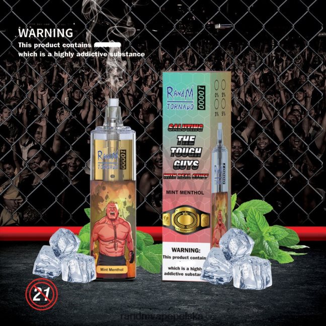 RandM Tornado 10000 urządzenie do waporyzacji z kontrolą przepływu powietrza 1 szt 624VFR116 tęczowy cukierek - RandM Disposable Vape