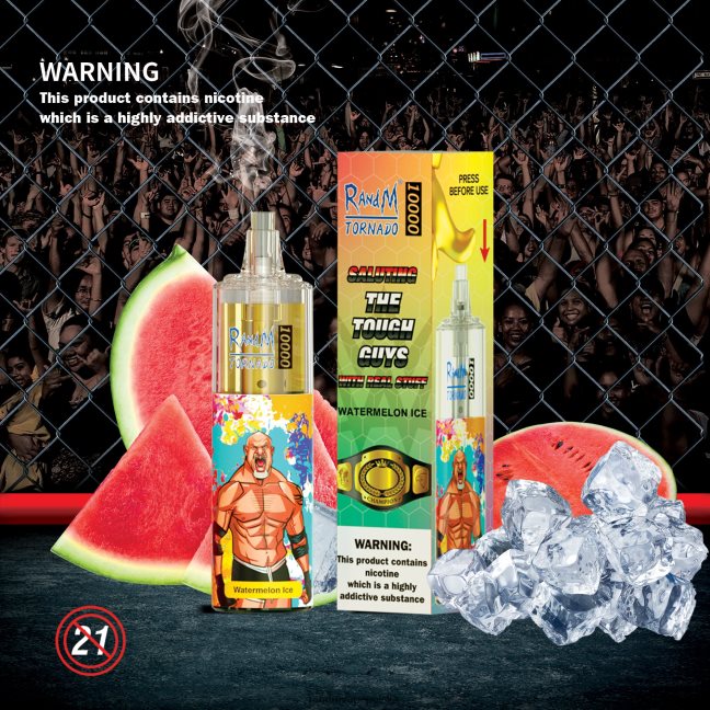 RandM Tornado 10000 urządzenie do waporyzacji z kontrolą przepływu powietrza 1 szt 624VFR116 tęczowy cukierek - RandM Disposable Vape
