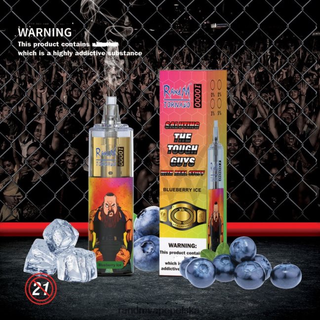RandM Tornado 10000 urządzenie do waporyzacji z kontrolą przepływu powietrza 1 szt 624VFR116 tęczowy cukierek - RandM Disposable Vape