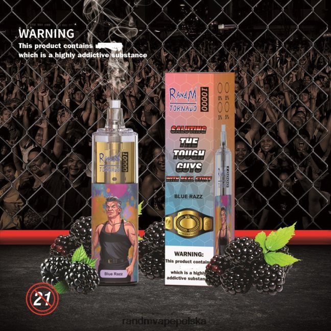RandM Tornado 10000 urządzenie do waporyzacji z kontrolą przepływu powietrza 1 szt 624VFR118 kiwi truskawkowe - Tornado Vape Wrocław