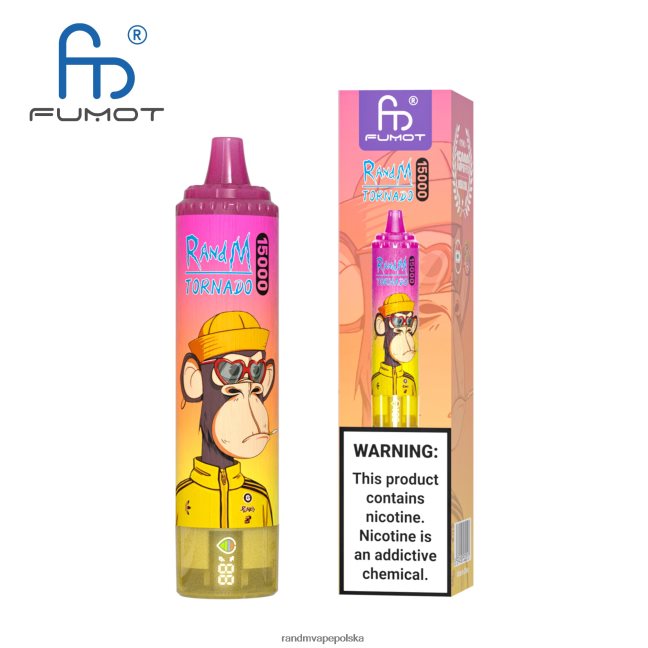 Fumot RandM Tornado Urządzenie vape 15000 z baterią i wyświetlaczem ejuice w wersji 1 624VFR26 vimto - RandM Disposable Vape