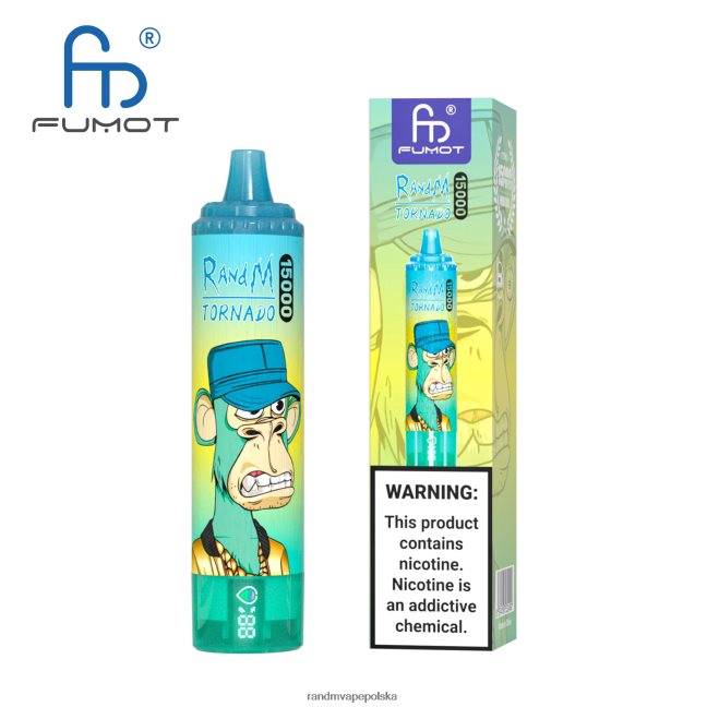 Fumot RandM Tornado Urządzenie vape 15000 z baterią i wyświetlaczem ejuice w wersji 1 624VFR26 vimto - RandM Disposable Vape