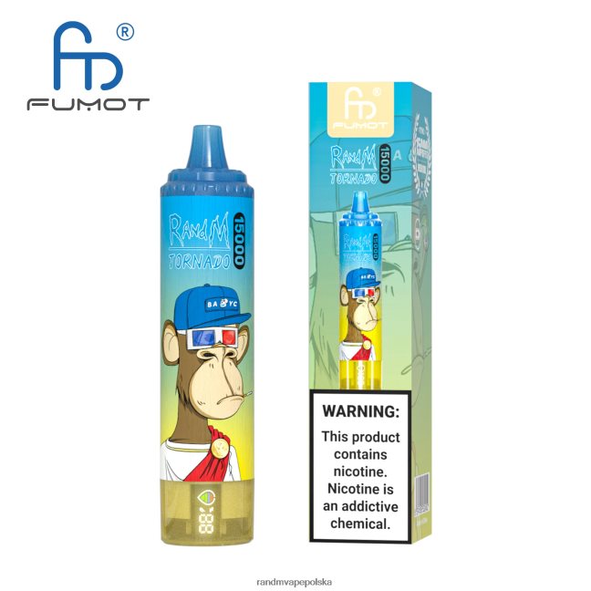 Fumot RandM Tornado Urządzenie vape 15000 z baterią i wyświetlaczem ejuice w wersji 1 624VFR26 vimto - RandM Disposable Vape