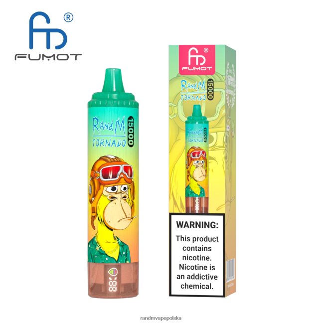 Fumot RandM Tornado Urządzenie vape 15000 z baterią i wyświetlaczem ejuice w wersji 1 624VFR26 vimto - RandM Disposable Vape