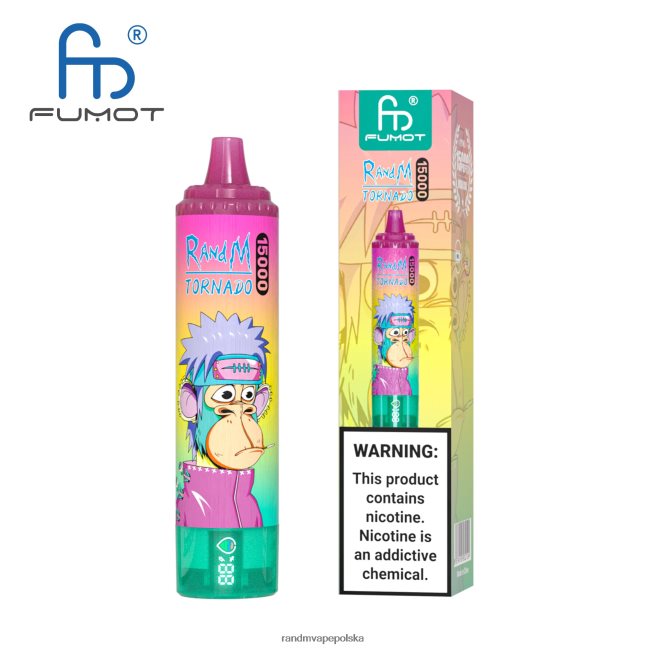 Fumot RandM Tornado Urządzenie vape 15000 z baterią i wyświetlaczem ejuice w wersji 1 624VFR26 vimto - RandM Disposable Vape