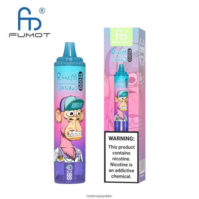 Fumot RandM Tornado Urządzenie vape 15000 z baterią i wyświetlaczem ejuice w wersji 1 624VFR26 vimto - RandM Disposable Vape