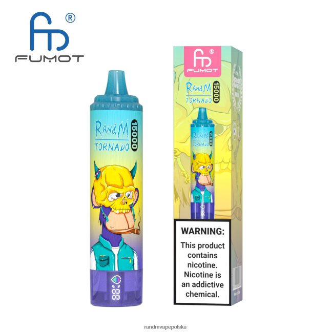 Fumot RandM Tornado Urządzenie vape 15000 z baterią i wyświetlaczem ejuice w wersji 1 624VFR26 vimto - RandM Disposable Vape