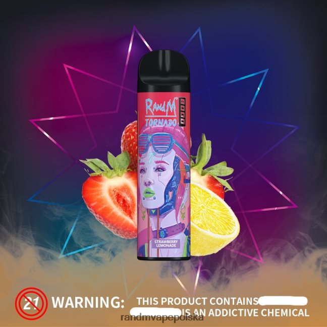 RandM Tornado 8000 urządzenie do waporyzacji z kontrolą przepływu powietrza 1 szt 624VFR248 lód jagodowy - Tornado Vape Wrocław