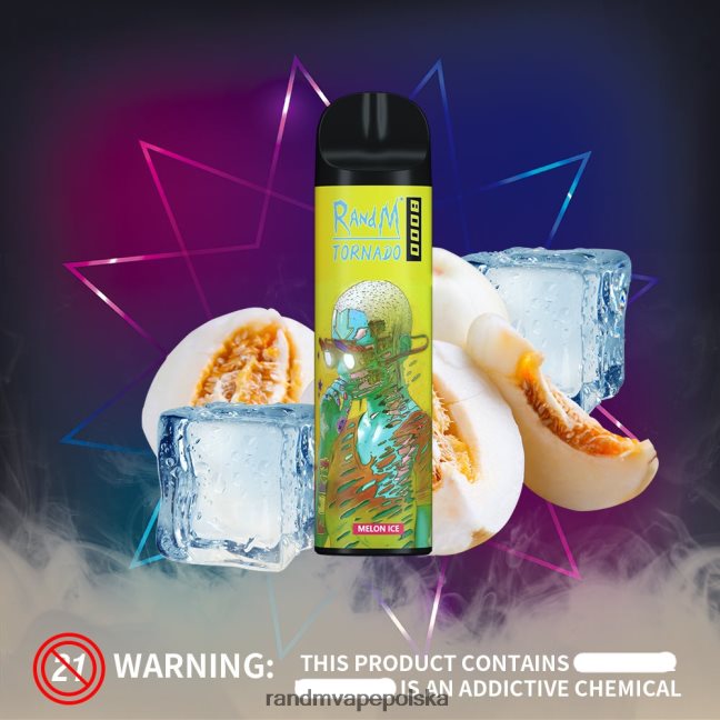 RandM Tornado 8000 urządzenie do waporyzacji z kontrolą przepływu powietrza 1 szt 624VFR248 lód jagodowy - Tornado Vape Wrocław