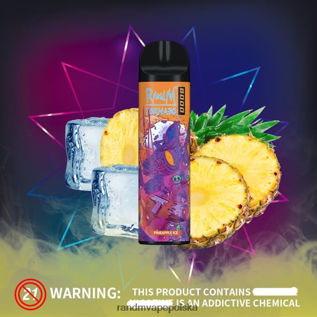 RandM Tornado 8000 urządzenie do waporyzacji z kontrolą przepływu powietrza 1 szt 624VFR248 lód jagodowy - Tornado Vape Wrocław
