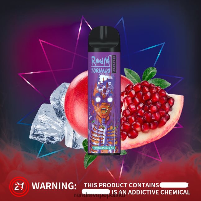 RandM Tornado 8000 urządzenie do waporyzacji z kontrolą przepływu powietrza 1 szt 624VFR248 lód jagodowy - Tornado Vape Wrocław