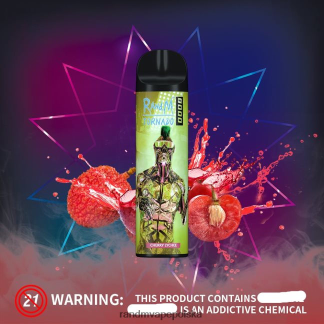 RandM Tornado 8000 urządzenie do waporyzacji z kontrolą przepływu powietrza 1 szt 624VFR248 lód jagodowy - Tornado Vape Wrocław