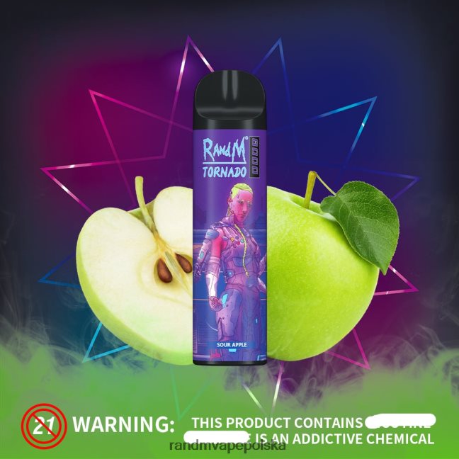 RandM Tornado 8000 urządzenie do waporyzacji z kontrolą przepływu powietrza 1 szt 624VFR248 lód jagodowy - Tornado Vape Wrocław