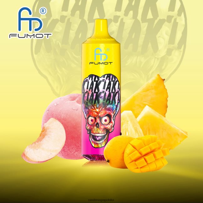 Fumot RandM Tornado Urządzenie vape 9000 pro z baterią i wyświetlaczem ejuice w wersji 1 624VFR193 brzoskwinia, ananas, mango - RandM Tornado Polska