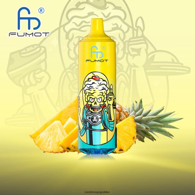 Fumot RandM Tornado Urządzenie vape 9000 pro z baterią i wyświetlaczem ejuice w wersji 1 624VFR194 Ananas - RandM Opinie