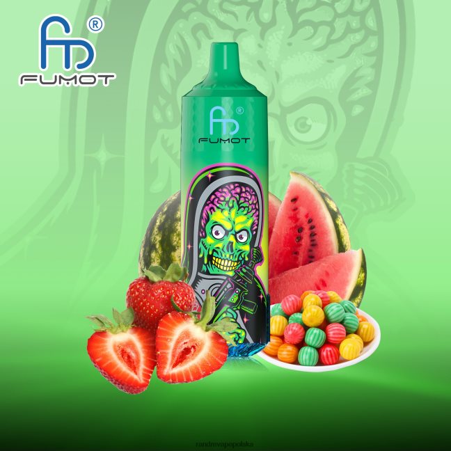 Fumot RandM Tornado Urządzenie vape 9000 pro z baterią i wyświetlaczem ejuice w wersji 1 624VFR201 guma balonowa o smaku truskawkowo-arbuzowym - RandM Vape Online