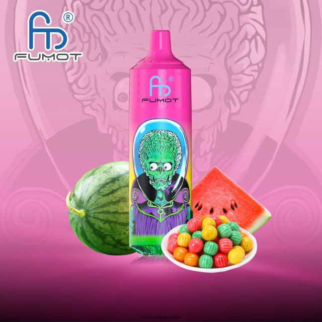 Fumot RandM Tornado Urządzenie vape 9000 pro z baterią i wyświetlaczem ejuice w wersji 1 624VFR202 guma balonowa arbuzowa - RandM Vape Polska