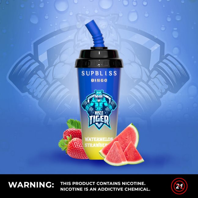 RandM Supbliss Bingo Urządzenie vape pod 8000 1szt 624VFR256 lody truskawkowe - RandM Disposable Vape