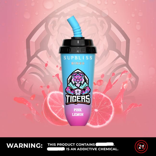 RandM Supbliss Bingo Urządzenie vape pod 8000 1szt 624VFR260 różowa cytryna - RandM Tornado Smaki