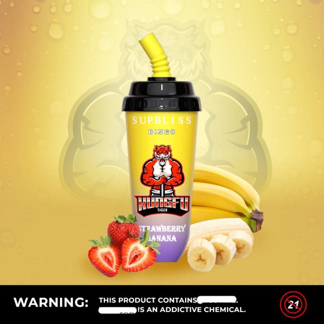 RandM Supbliss Bingo Urządzenie vape pod 8000 1szt 624VFR262 truskawka Banan - RandM Vape Polska