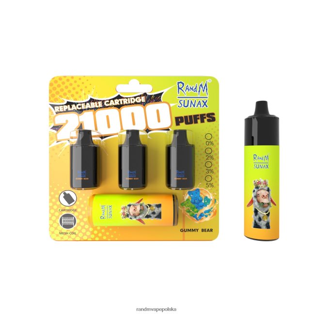 RandM Sunax 21000 wymienny moduł kontroli przepływu powietrza 1 szt 624VFR268 gumowaty miś - Tornado Vape Wrocław