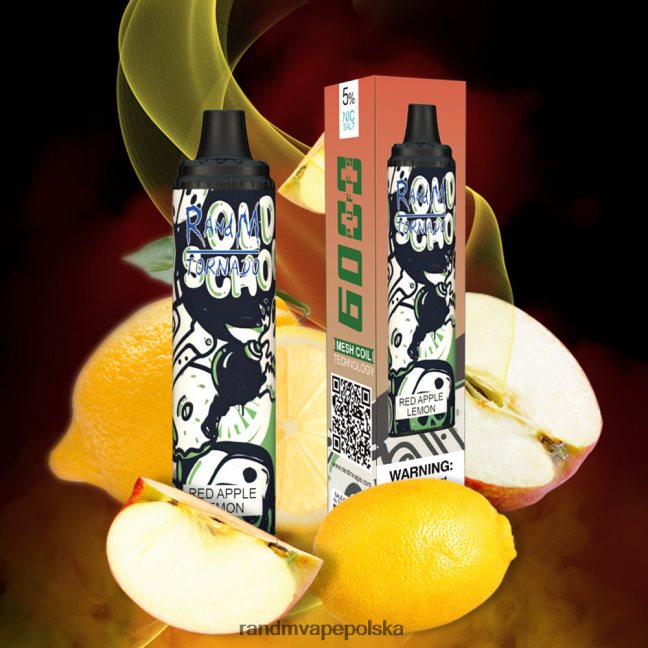 RandM Tornado Urządzenie Vape Pod z kontrolą przepływu powietrza 6000 1 szt 624VFR279 czerwone jabłko i cytryna - RandM Tornado Cena