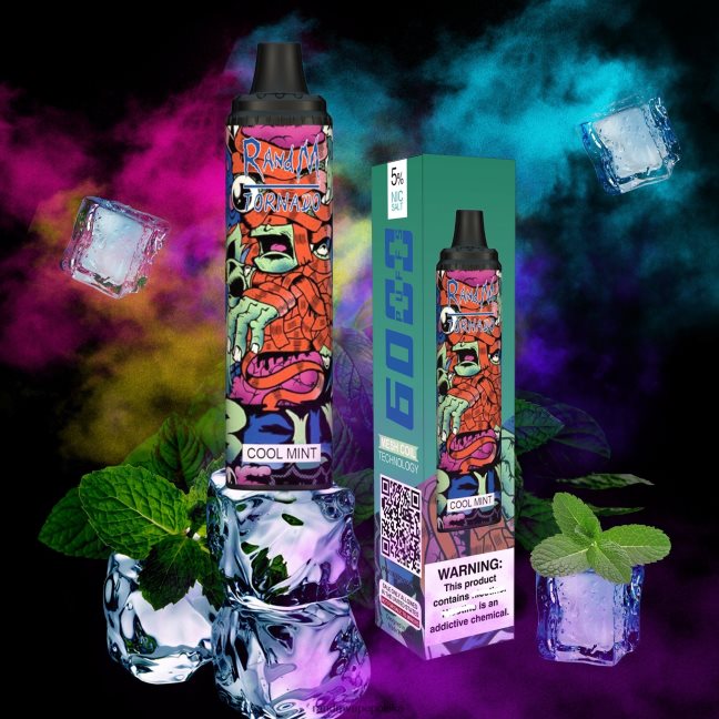RandM Tornado Urządzenie Vape Pod z kontrolą przepływu powietrza 6000 1 szt 624VFR282 orzeźwiająca mięta - RandM Vape Polska