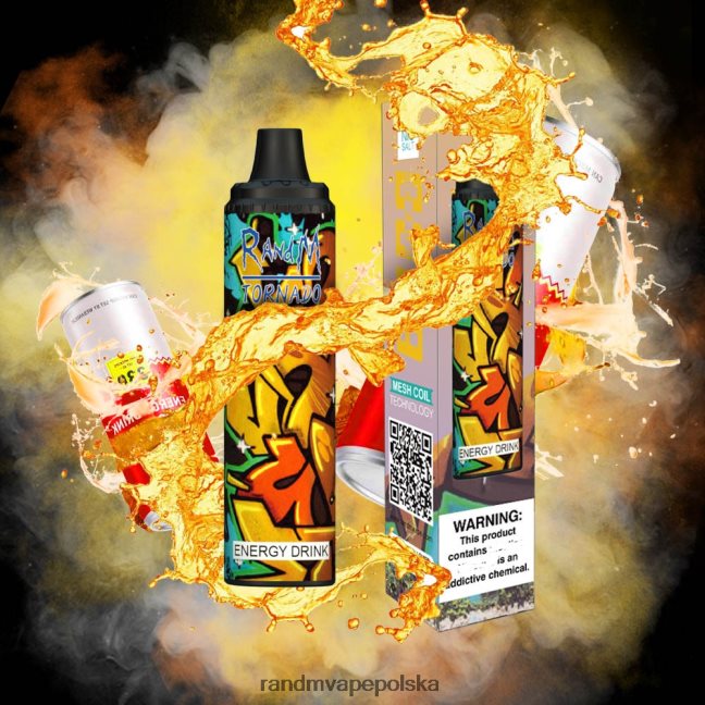 RandM Tornado Urządzenie Vape Pod z kontrolą przepływu powietrza 6000 1 szt 624VFR283 napój energetyczny - RandM Tornado Polska
