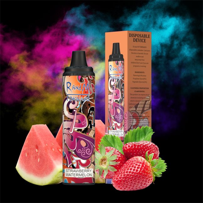 RandM Tornado Urządzenie Vape Pod z kontrolą przepływu powietrza 6000 1 szt 624VFR292 arbuz truskawkowy - RandM Vape Polska