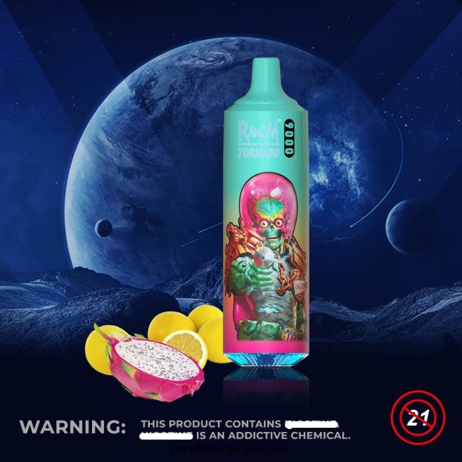 RandM Tornado Urządzenie vape pod 9000, 1 szt., wersja 1 624VFR132 różowa lemoniada - RandM Vape Polska